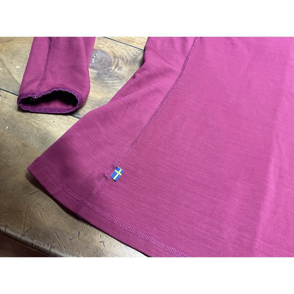 Fjallraven Keb Fleece Hoodie Womens Large Magenta Full Zip Jacket Outdoor Hiking - Picture 14 of 14